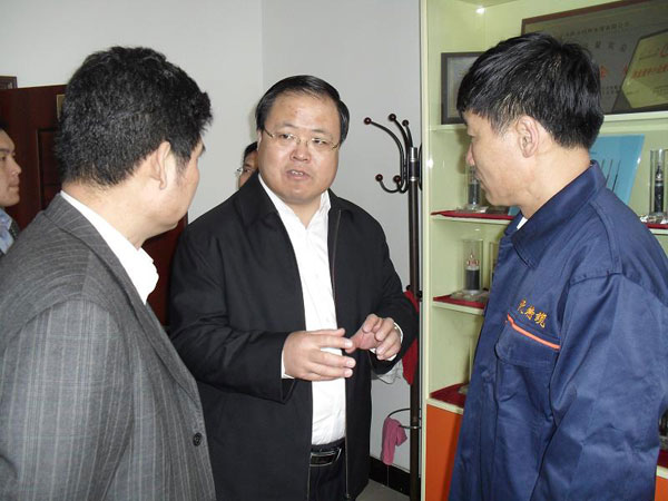市長尹衛(wèi)江、副市長薛德培來公司指導工作